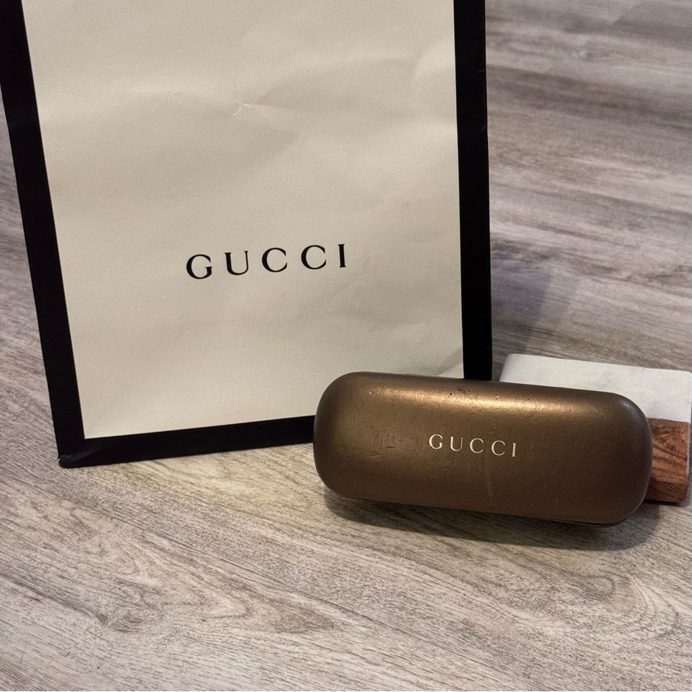 VINTAGE GUCCI - Bronze Sunglasses Eye Glasses Hard Shell Case - Case Only